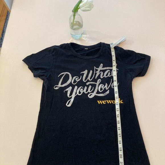 WeWork Do What You Love Black Slim Fit Vintage T-Shirt - Picture 5 of 5